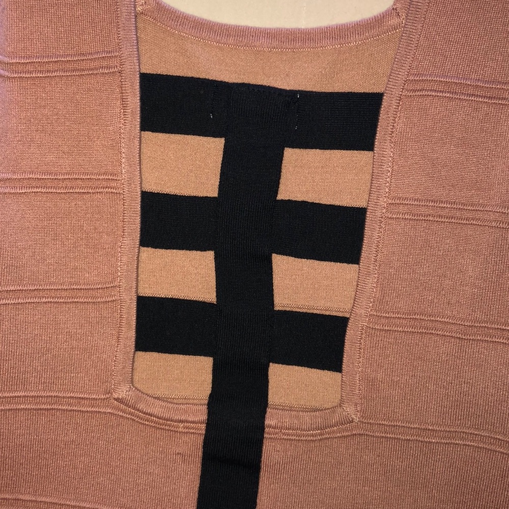 Square neck knit tank dress with back detail - Picture 3 of 6